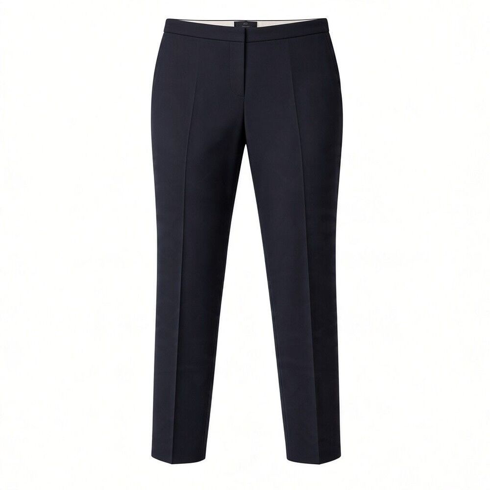 J Crew Black Martie Pant 14 High Rise Side Zip Ankle Stretch Quiet Luxury Office